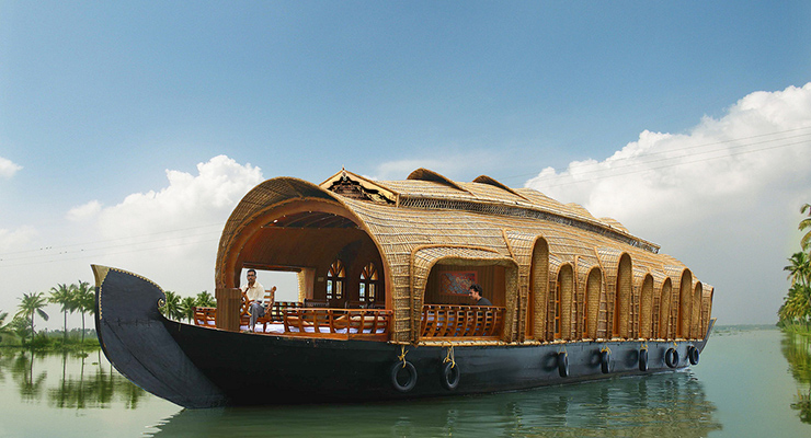 A houseboat at the backwaters